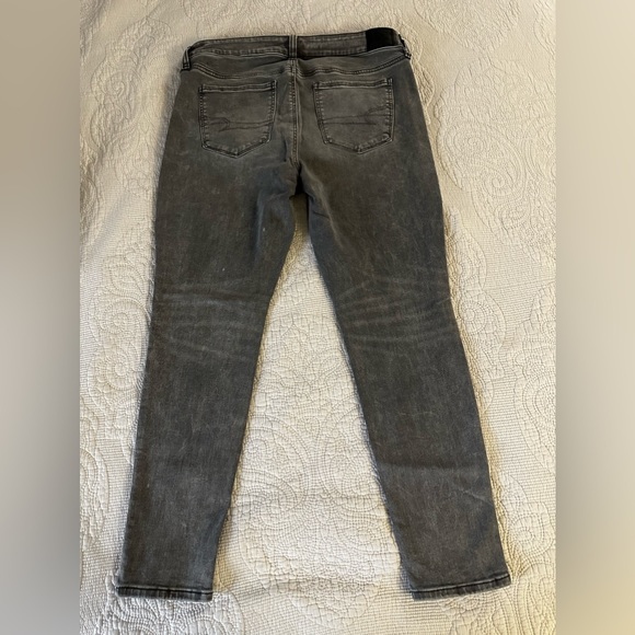 EUC AMERICAN EAGLE grey skinny size 14 short - Picture 3 of 6
